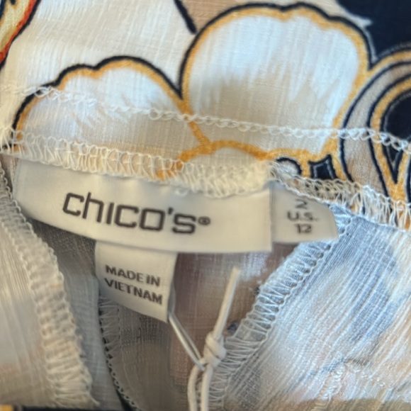 CHICOS BRIDGITTE WARM FLORAL ANKLE PANT SIZE Chicos 2 which is Size 12 - Picture 8 of 8